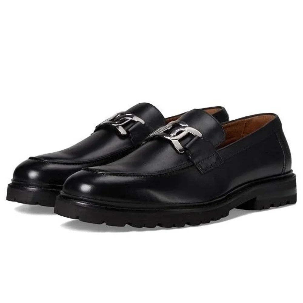 Stacy Adams Hale Men's Size 7 Moc Toe Slip-On Loafers with Metallic Horsebit